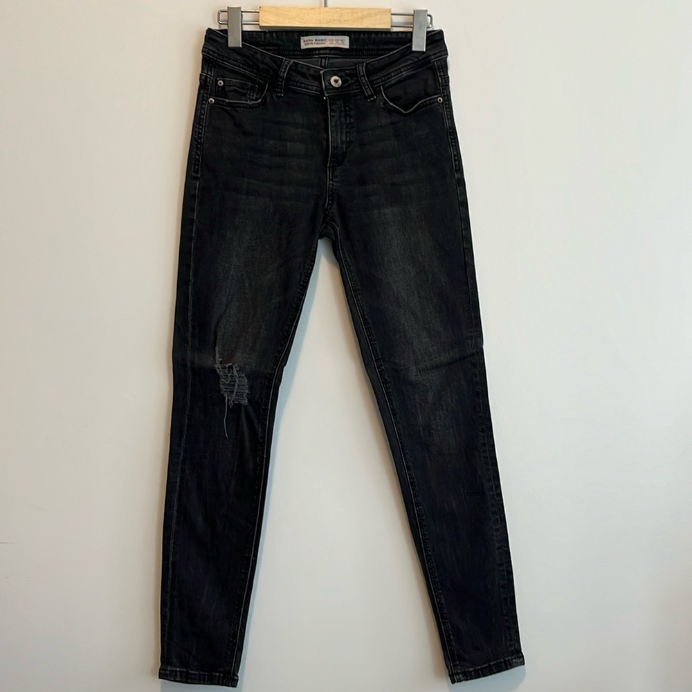 ZARA distressed skinny jeans